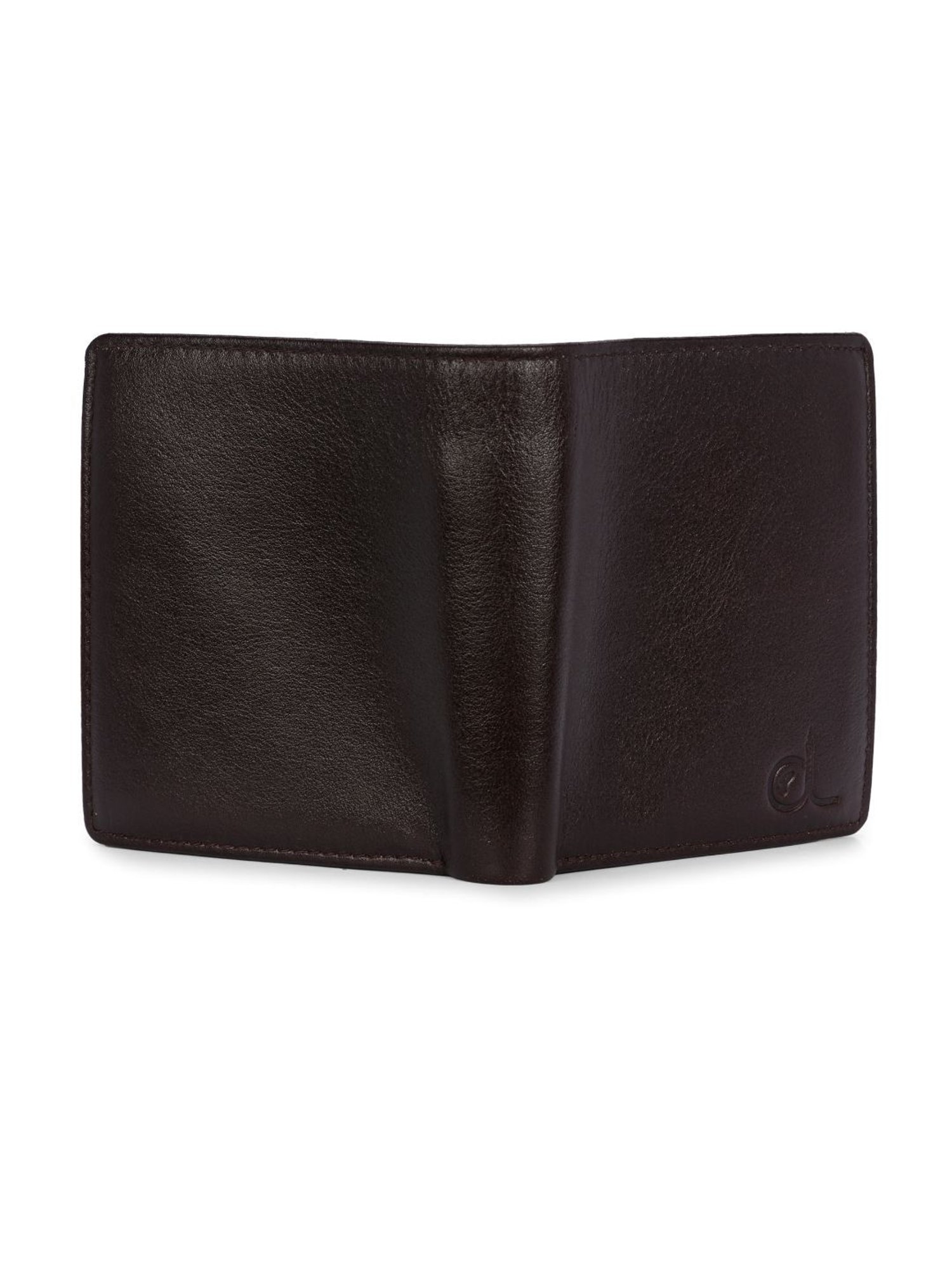 Clog London Brown Leather Small Bi-Fold Wallet for Men