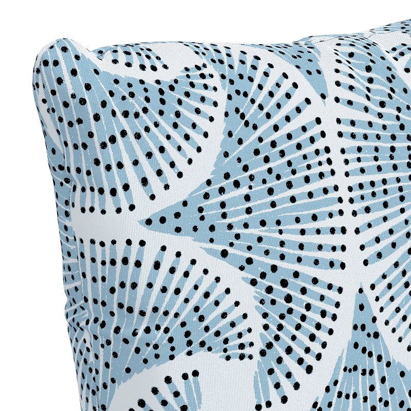 18"x18" Polyester Sea Fan Print Square Throw Pillow Blue - Skyline Furniture