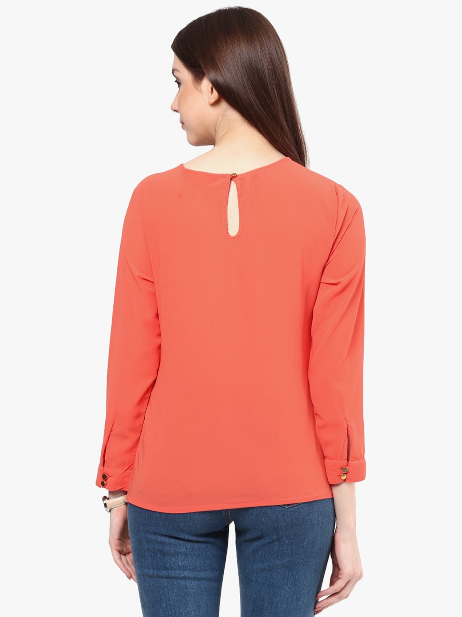 Rare Coral Embellished Top