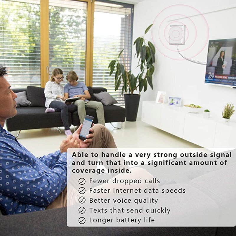 Cell Signal Booster Cell Phone Signal Booster for All Carriers TMobile 700MHz Band 1217 4G LTE Home Office Use Cellular Repeater Amplifier Kit Boost Voice and Data Up to 4500Sq Ft