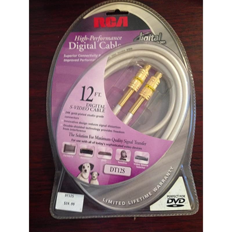 DT12S Digital SVideo Cable 24K goldplated studiograde connector 12 ft