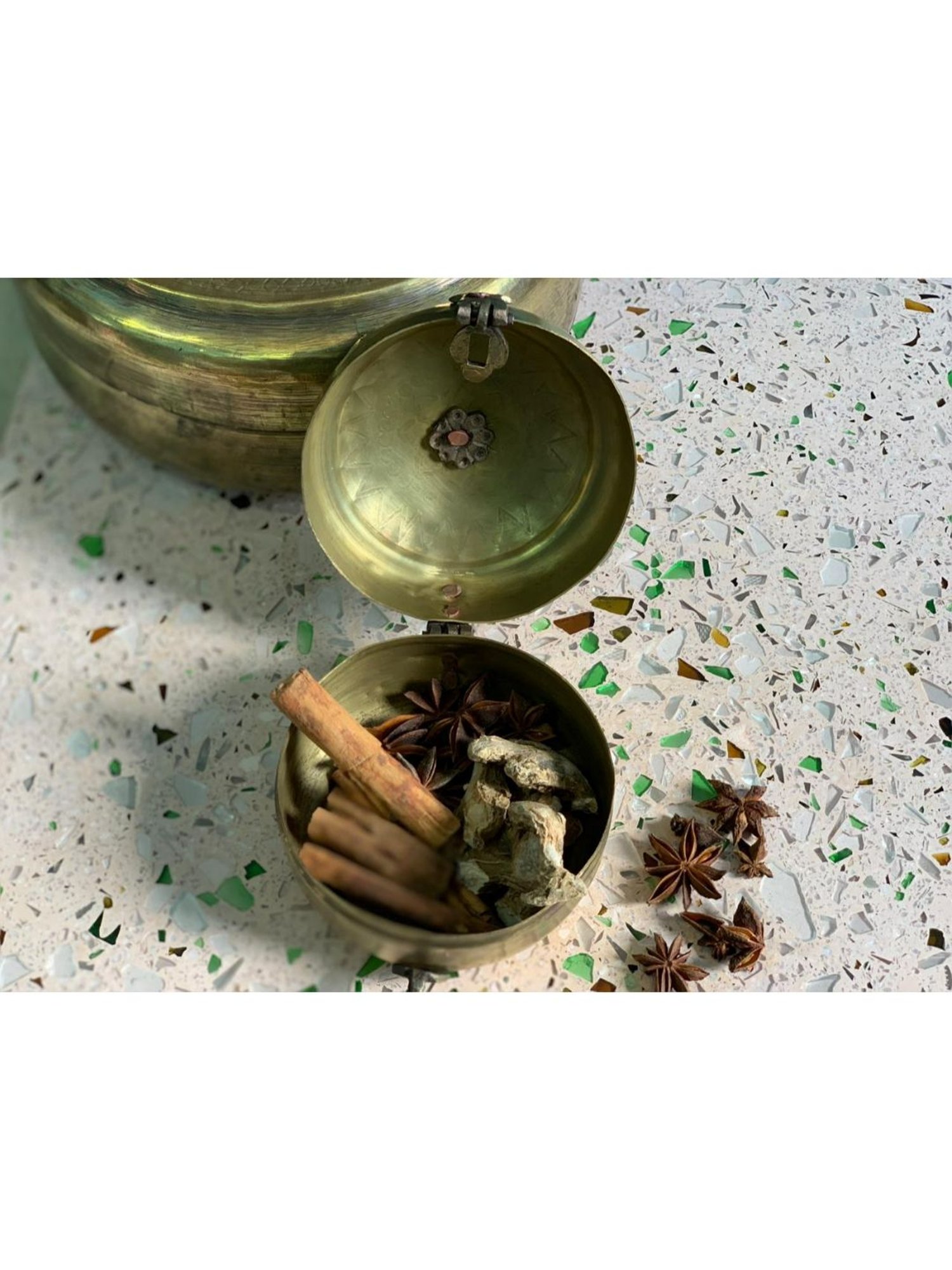 Artisans Rose Gold Brass Piro Vintage Baby Chappati Box