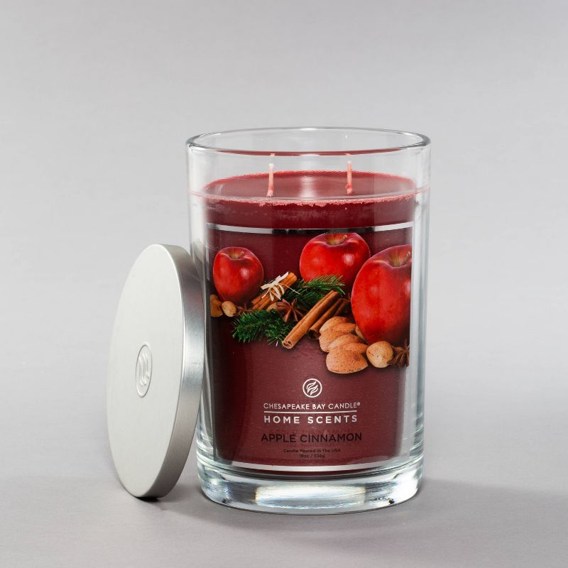 19oz Glass Jar 2-Wick Candle Apple Cinnamon - Home Scents By Chesapeake Bay Candle
