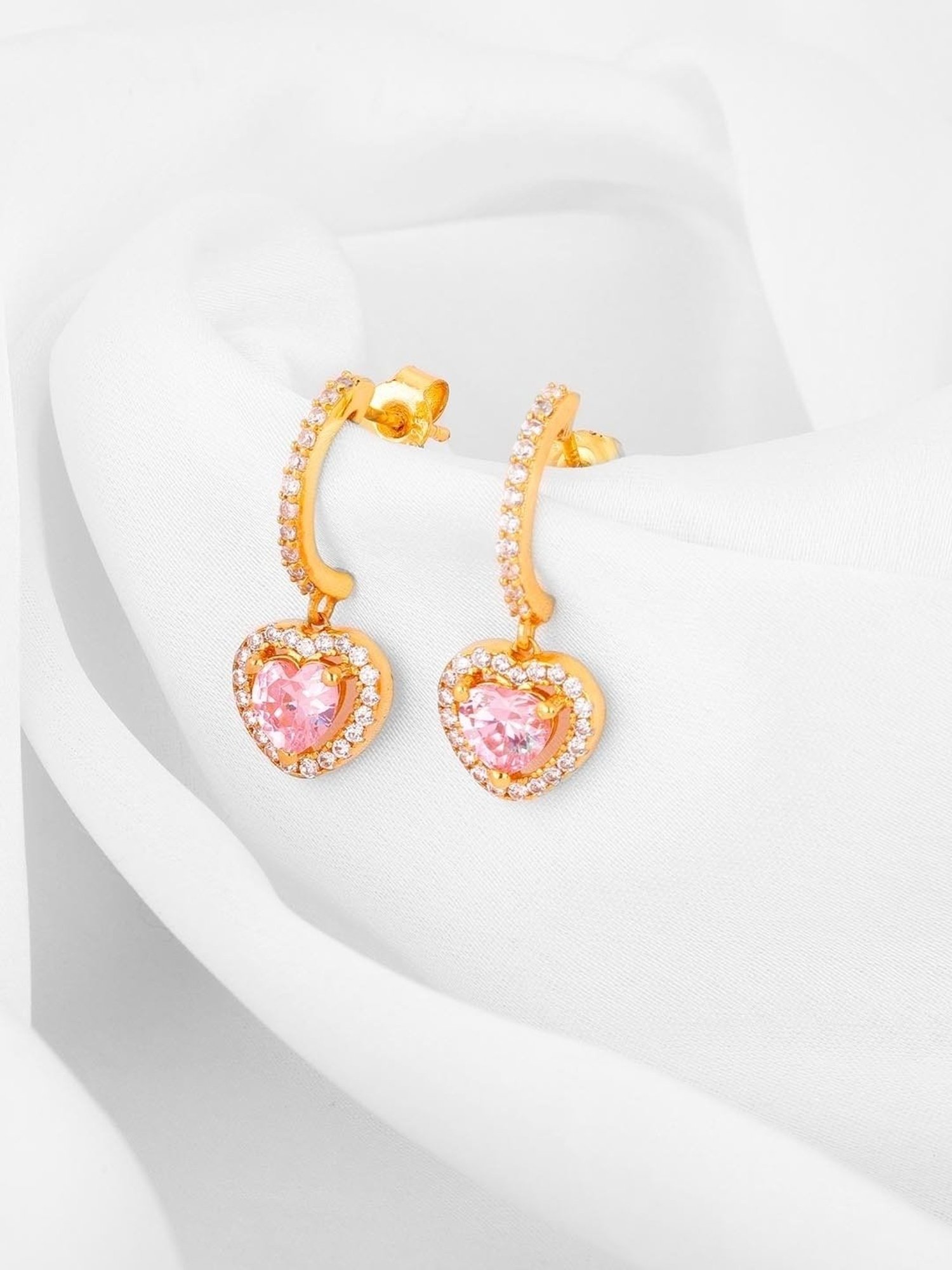 GIVA 92.5 Sterling Silver Heart Earrings for Women