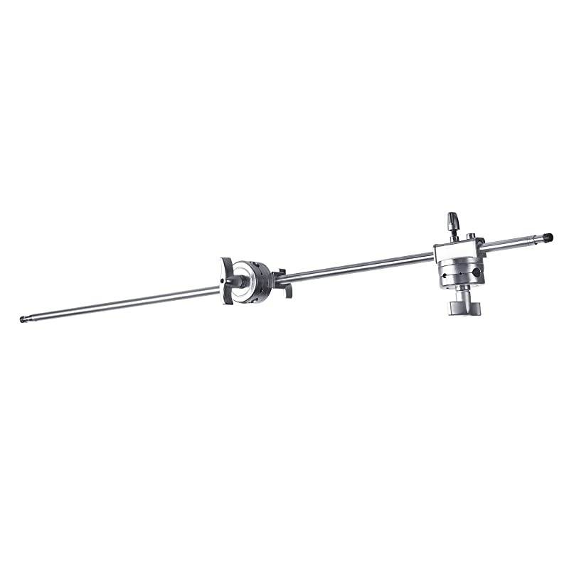 Extension Grip Arm Boom Arm with 2 Pieces Grip Heads - 50 inches/127 centimeters Aluminum Alloy Construction for Light Stand,Reflector and Other Equipment for Studio Video Photography(Silver)