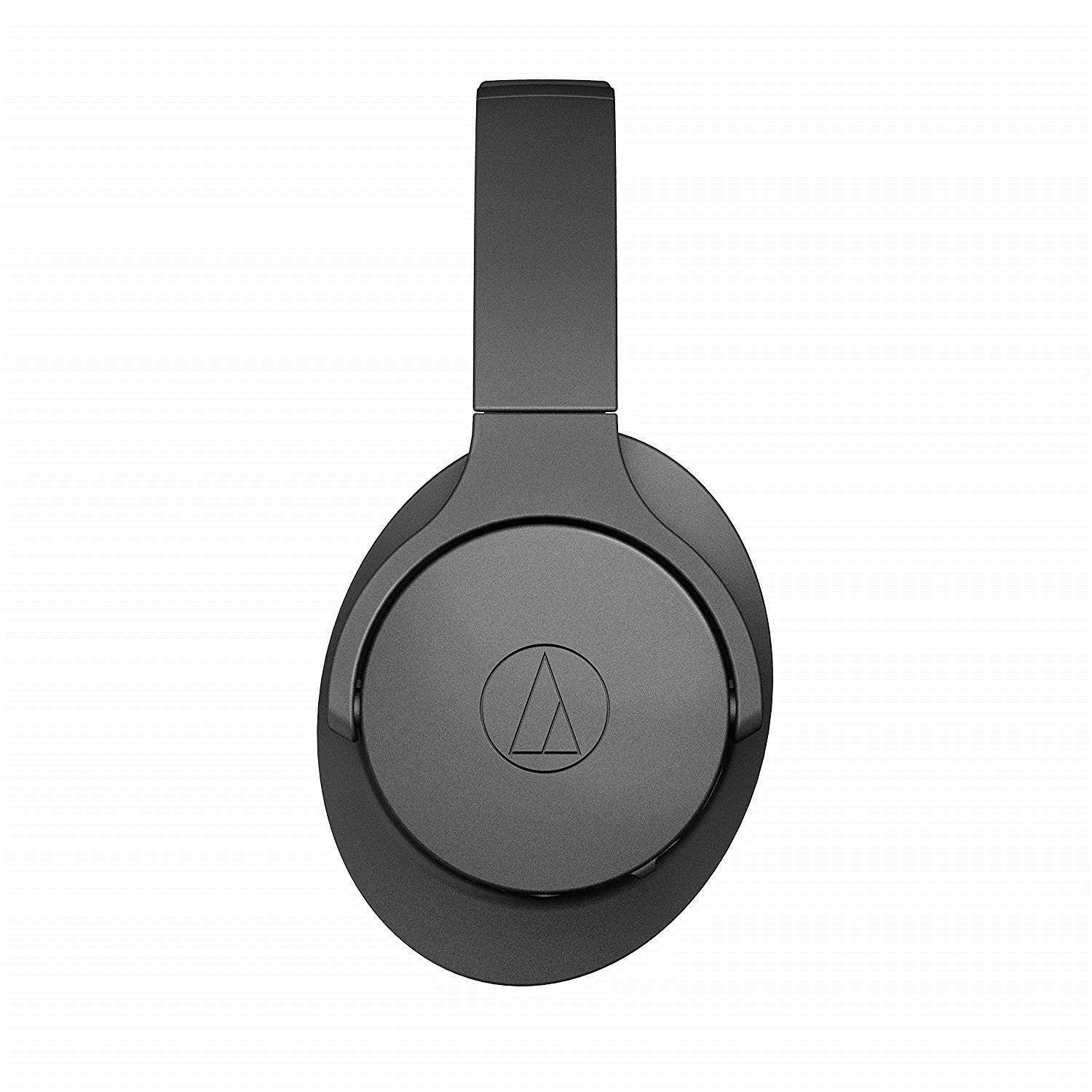 Audio-Technica Black ATH-ANC700BTBK 3.5 mm (1/8") stereo mini-plug, L-shaped Connector QuietPoint Wireless Active Noise-Cancelling Headphones