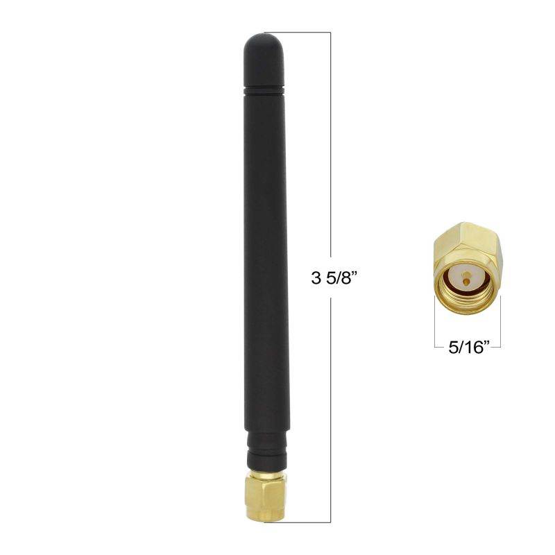 Shopcorp GSM Omni Directional Thumb Antenna with SMA Male Straight Connector &ndash; CDMA and WCDMA, 2.5 dBi Gain and 850-2100 MHz (2 Pack)