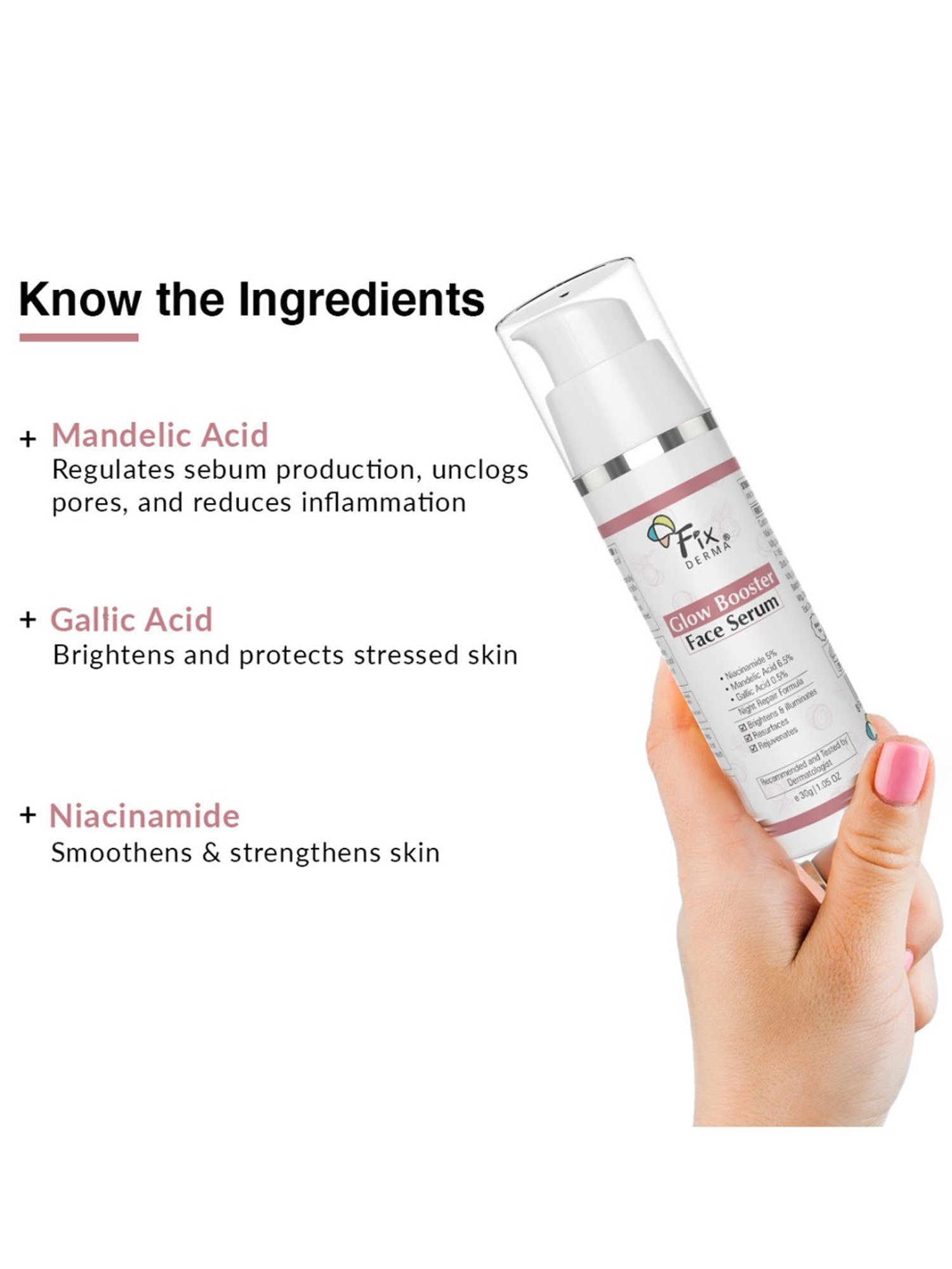 Fixderma Glow Booster Face Serum for Men & Women - 30 gm