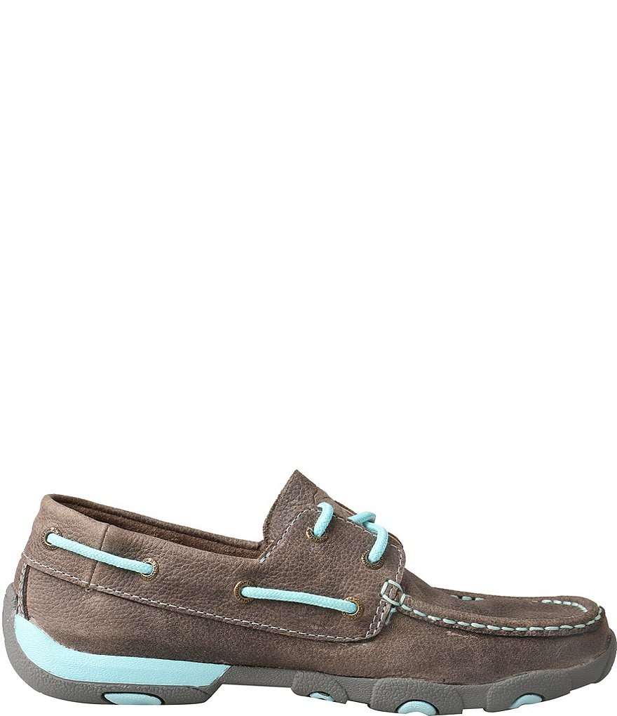 Twisted X Women's Leather Driving Moc Boat Shoes