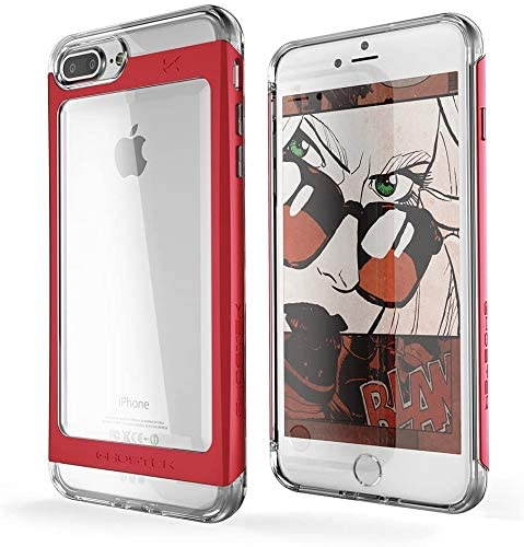 Ghostek Cloak Clear iPhone 7 Plus, iPhone 8 Plus Case with Slim Metal Bumper Design Shockproof Heavy Duty Protection Wireless Charging 2017 iPhone 8 Plus, 2016 iPhone 7 Plus (5.5 Inch) - (Gold)