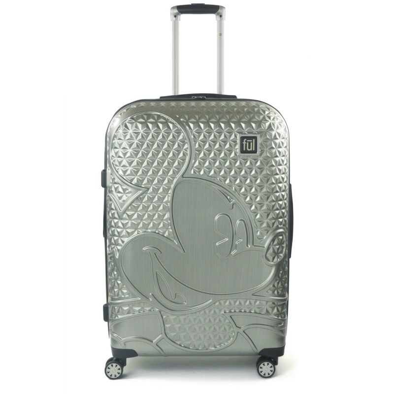 FUL Disney Mickey Mouse Textured 29" Hardside Rolling Suitcase - Silver