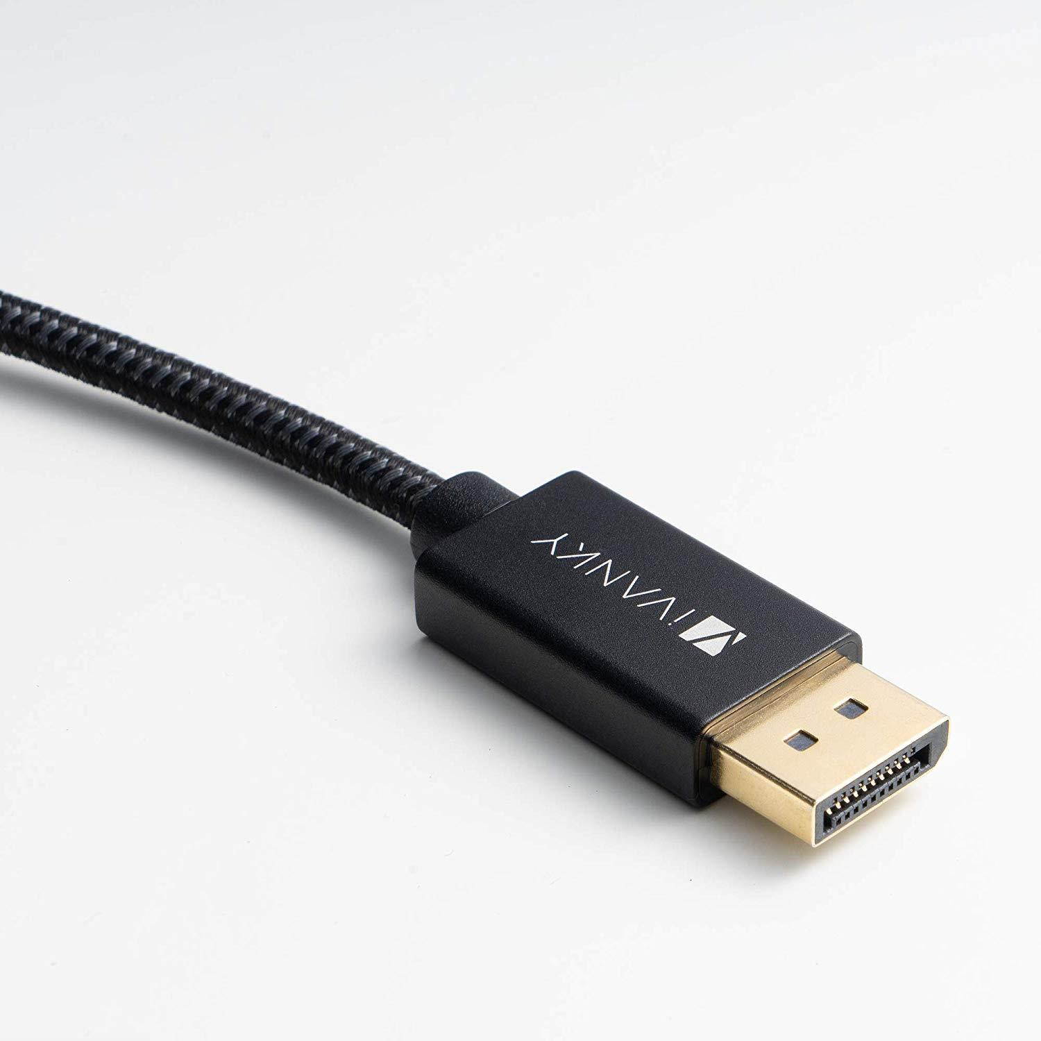 USB C to DisplayPort Cable [4K@60Hz] 6.6ft iVanky [Aluminum Shell High Speed] Thunderbolt 3 to DisplayPort Cable Compatible for MacBook Pro 2018/2017 Galaxy S9/S8 XPS 15/13 Surface Book 2 - Black