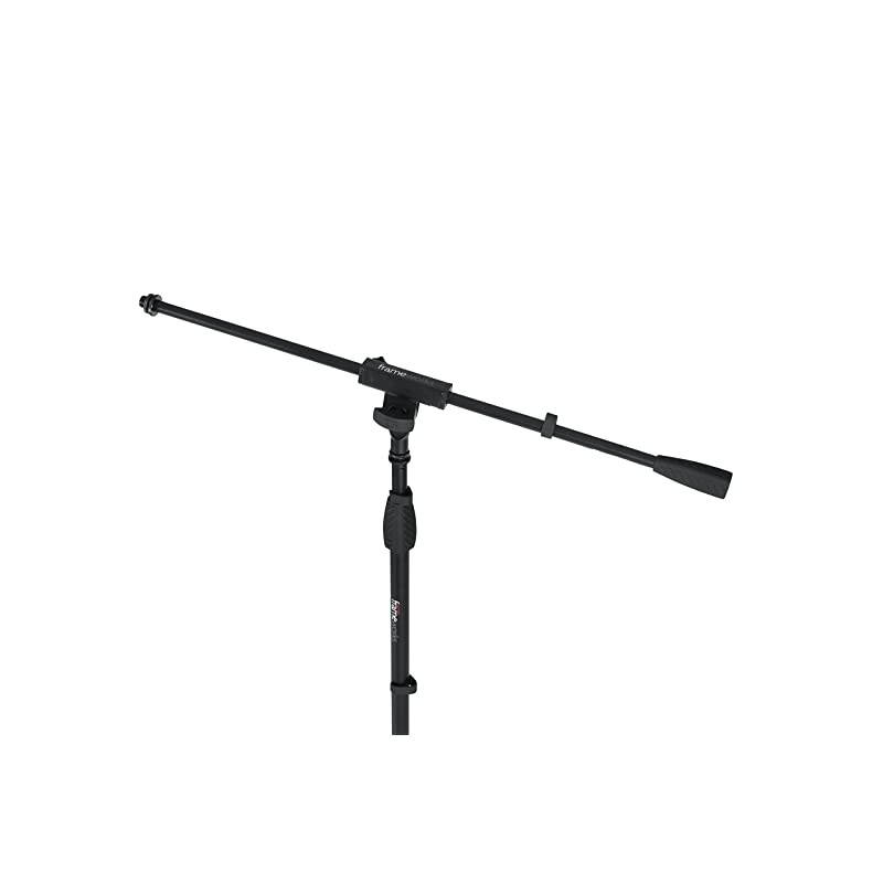 Frameworks Deluxe Tripod Microphone Stand with Clutch Height Adjustment and Single Section Boom Arm GFWMIC2110
