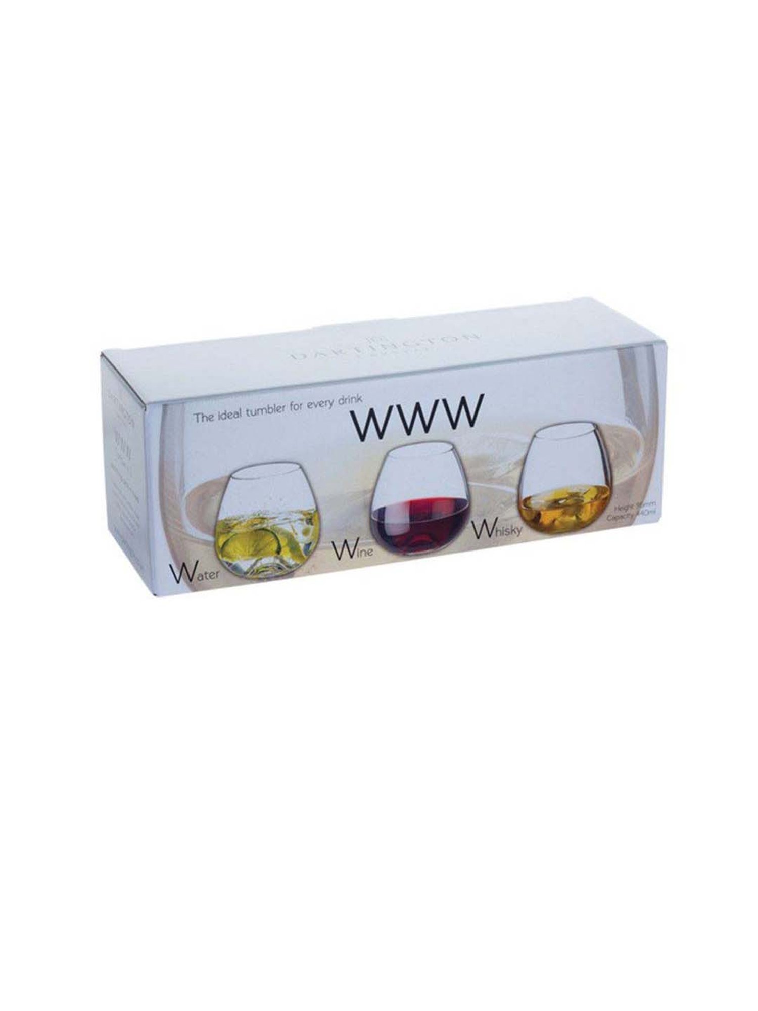 DARTINGTON Crystal WWW Wine Glasses (440 ml) - Set of 3
