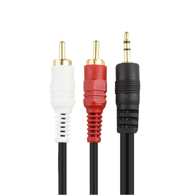 3.5 MM Male Jack to AV 2 RCA Male Stereo Music Audio Cable Cord AUX for Mp3 Pod Phone TV Sound Speakers X