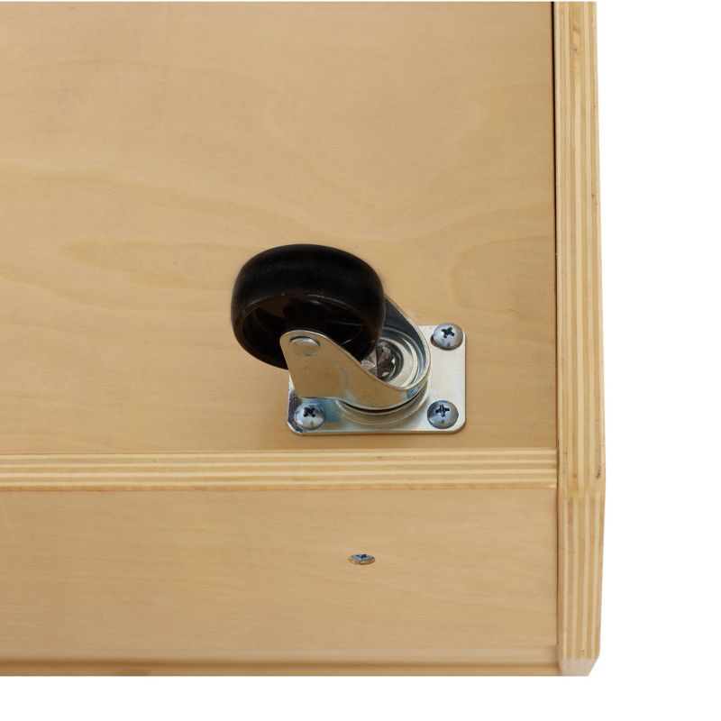 ECR4Kids Birch Book Display Stand with Storage, Wood Shelf Organizer, 5 Shelves & 2 Compartments