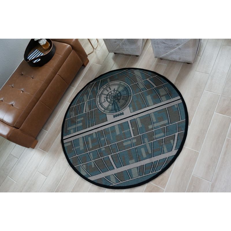 4' Round Loomed Area Rug Gray - Ukonic