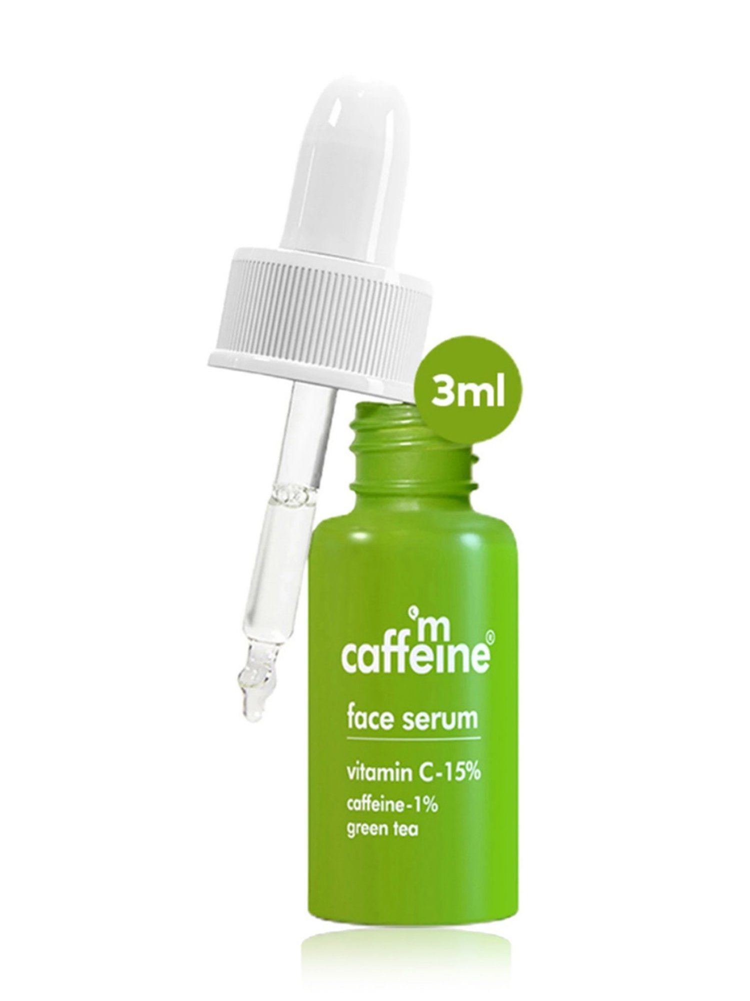 mCaffeine Green Tea Face Serum with Vitamin C-15% - 3 ml