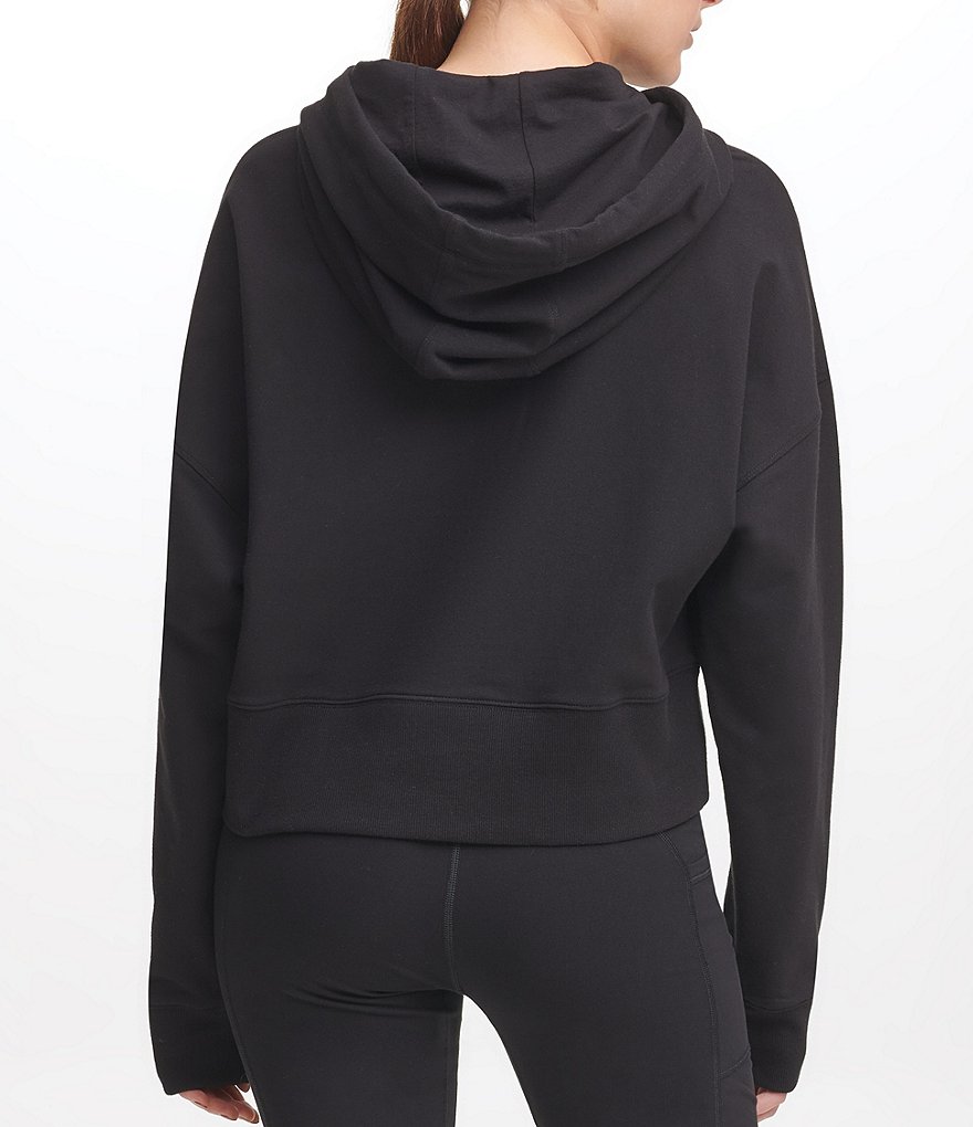 DKNY Sport Ombre Logo Cropped Coordinating Hoodie