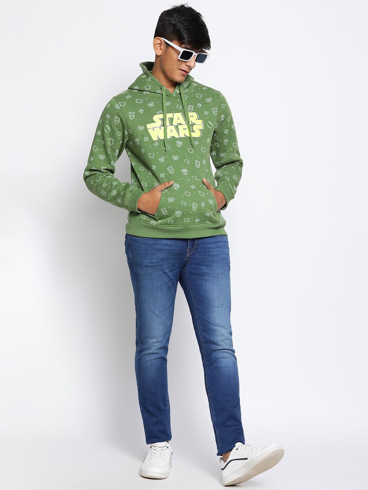 Lil Tomatoes Kids Olive Printed Full Sleeves Sweatshirt