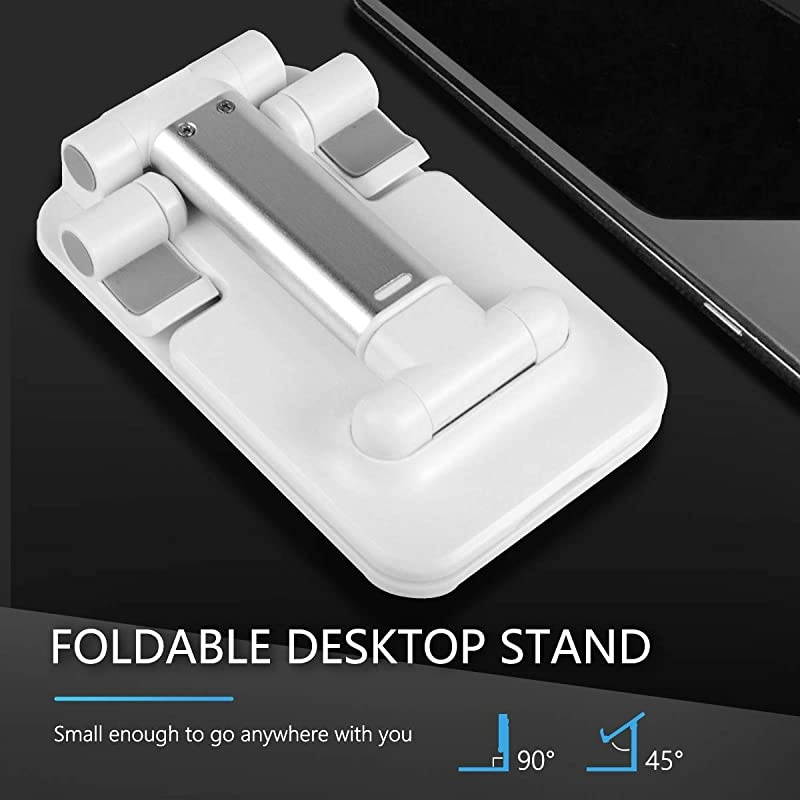 Phone StandAngle Height Adjustable Phone Stand for DeskFully Foldable Phone Holder StamdCradleDockTablet StandCompatible with All Mobile Phone