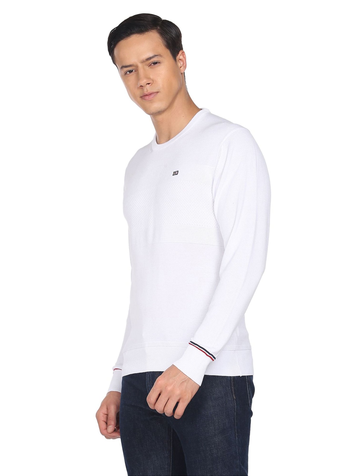 Duke Wine Self Striped Sweater