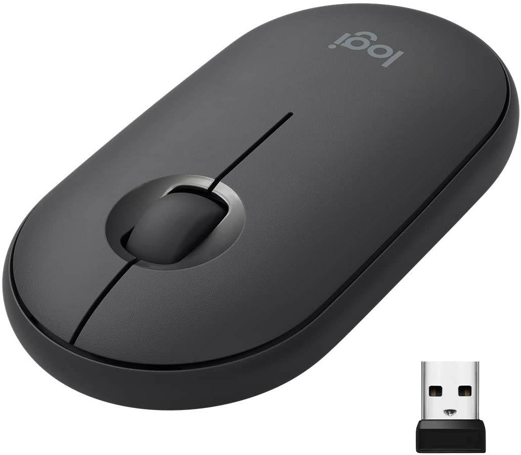 Logitech M355 Portable Wireless Mouse with Bluetooth or 2.4 GHz Receiver, Silent, Slim Computer Mouse with Quiet Click for Laptop, Notebook, PC and Mac - Black