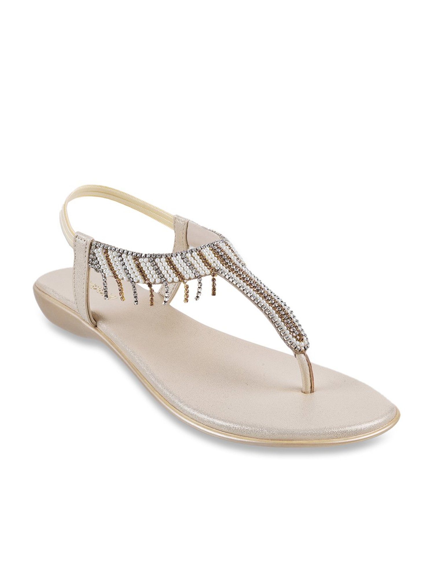 Mochi Women's Multicolor T-Strap Sandals