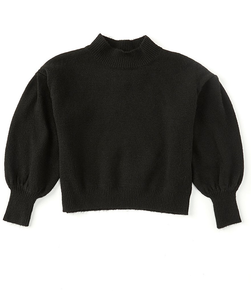 GB Girls Big Girls 7-16 Mock Neck Solid Sweater