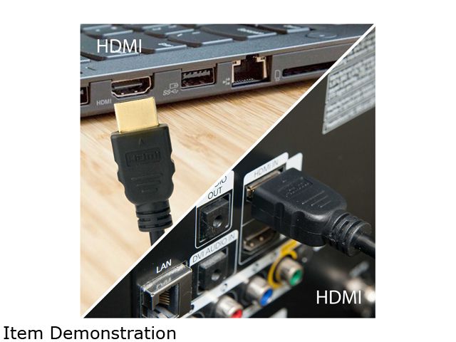 Omni Gear HDMI-2-HDMI 6 ft. Black HDMI to HDMI 2.0 Cable (4K Ultra HD) Male to Male
