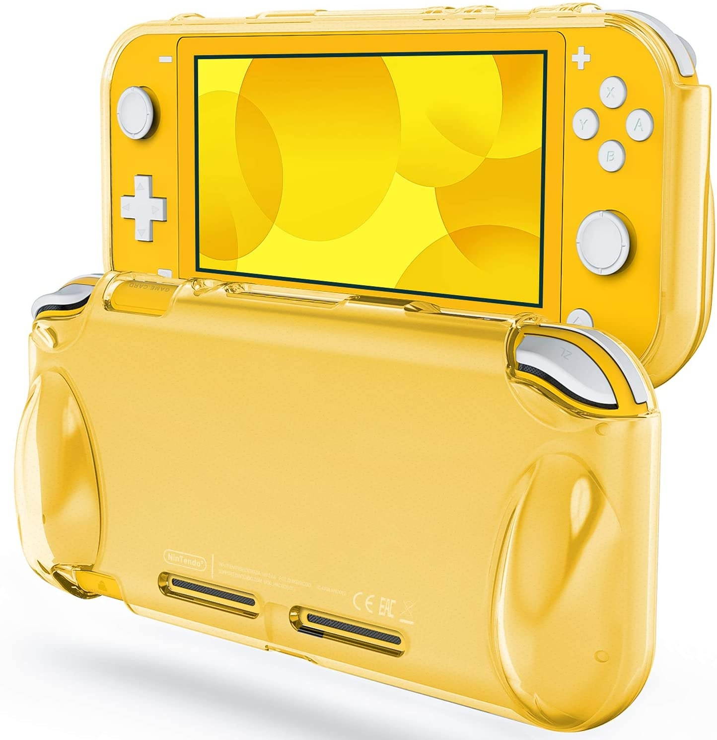JETech Protective Case for Nintendo Switch Lite 2019, Grip Cover with Shock-Absorption and Anti-Scratch Design, Yellow