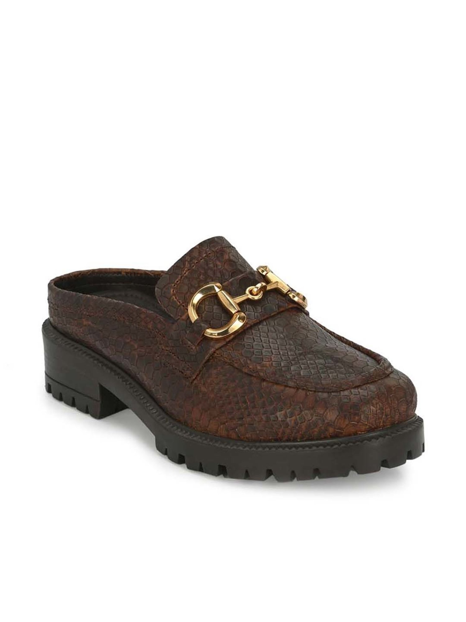 Carlo Romano Women's Dark Brown Mule Shoes