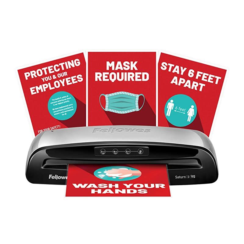 Laminator Saturn3i 95 95 inch Rapid 1 Minute Warmup Laminating Machine with Laminating Pouches Kit 5735805