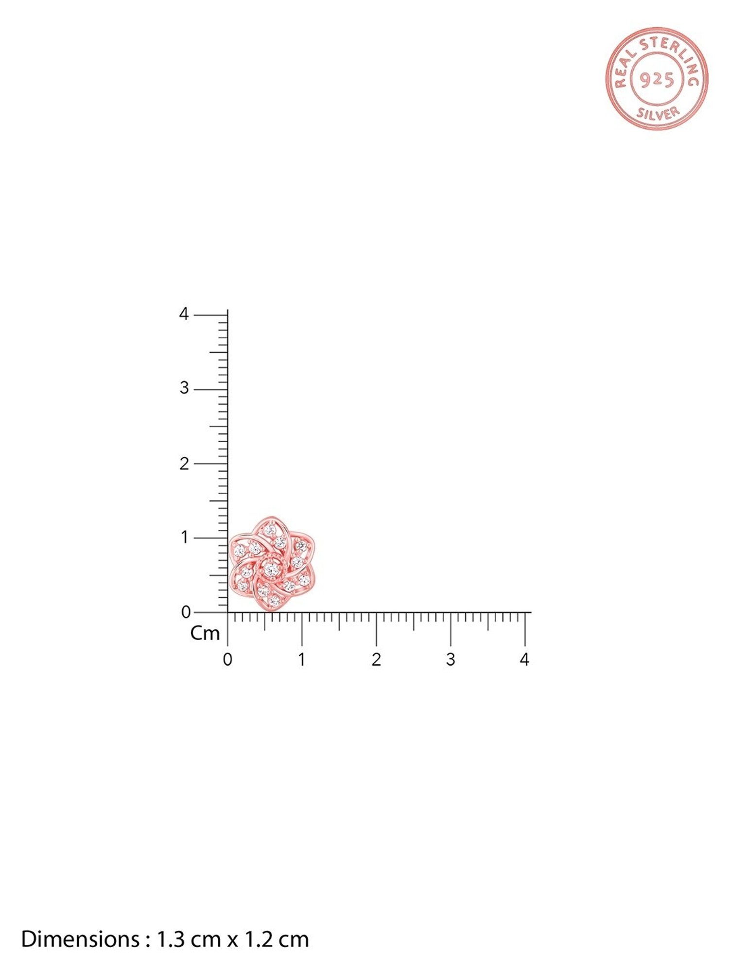 GIVA 92.5 Sterling Silver Flowery Blossom Stud Earrings for Women