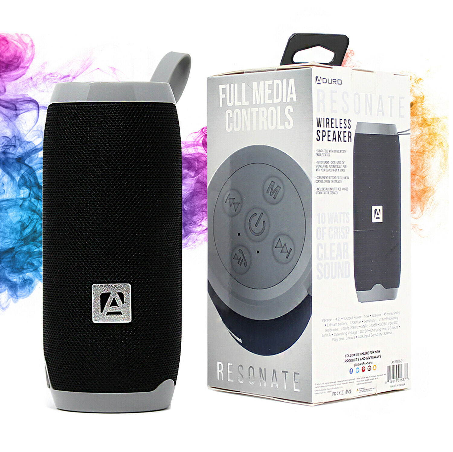 Aduro&trade; Resonate Portable Wireless Bluetooth Speaker Outdoor Bass USB TF AUX