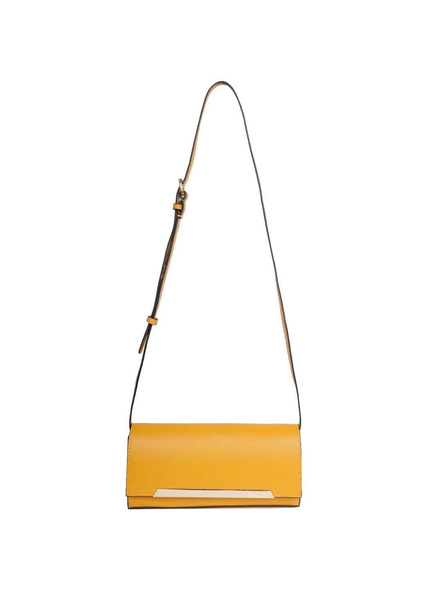 BELWABA Mustard Solid Small Sling Handbag