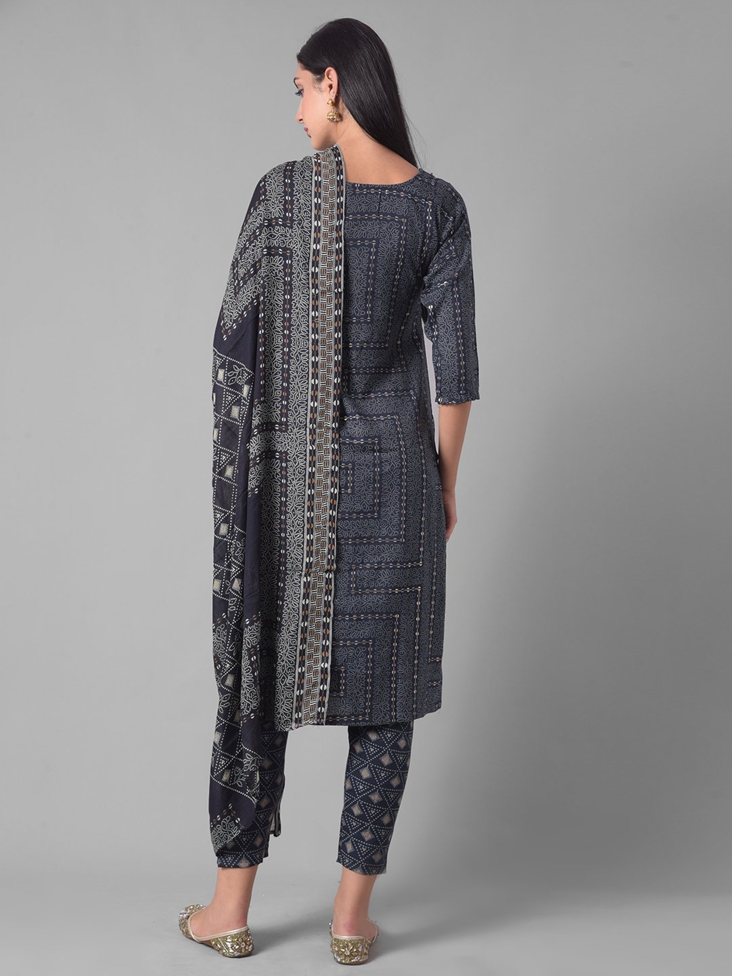 Dollar Missy Blue Embellished Kurta With Pants & Dupatta