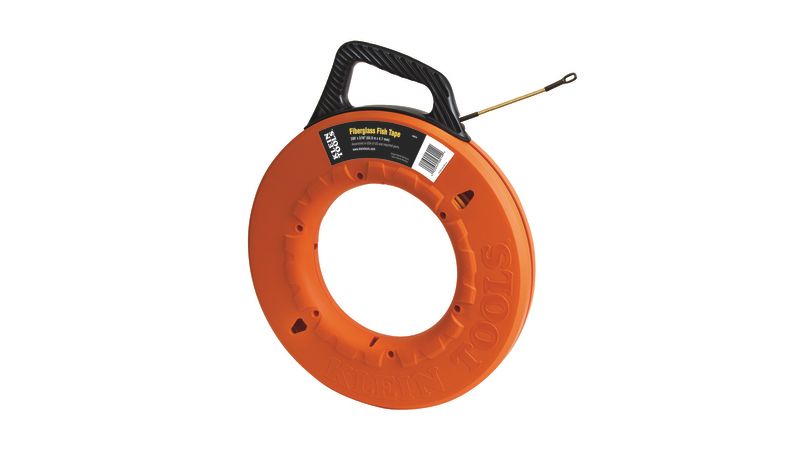 KLEIN TOOLS 56014 Fiberglass Fish Tape with Spiral Leader, 200-Foot