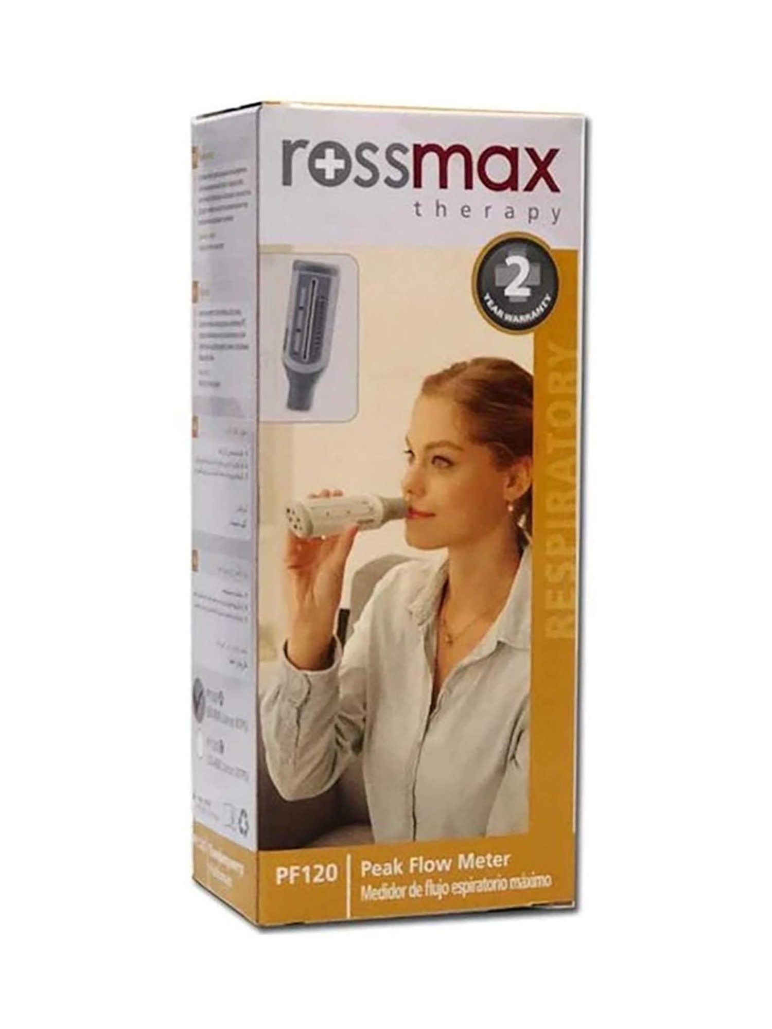 Rossmax PF120A Peak Flow Meter for Adult (White and Grey)