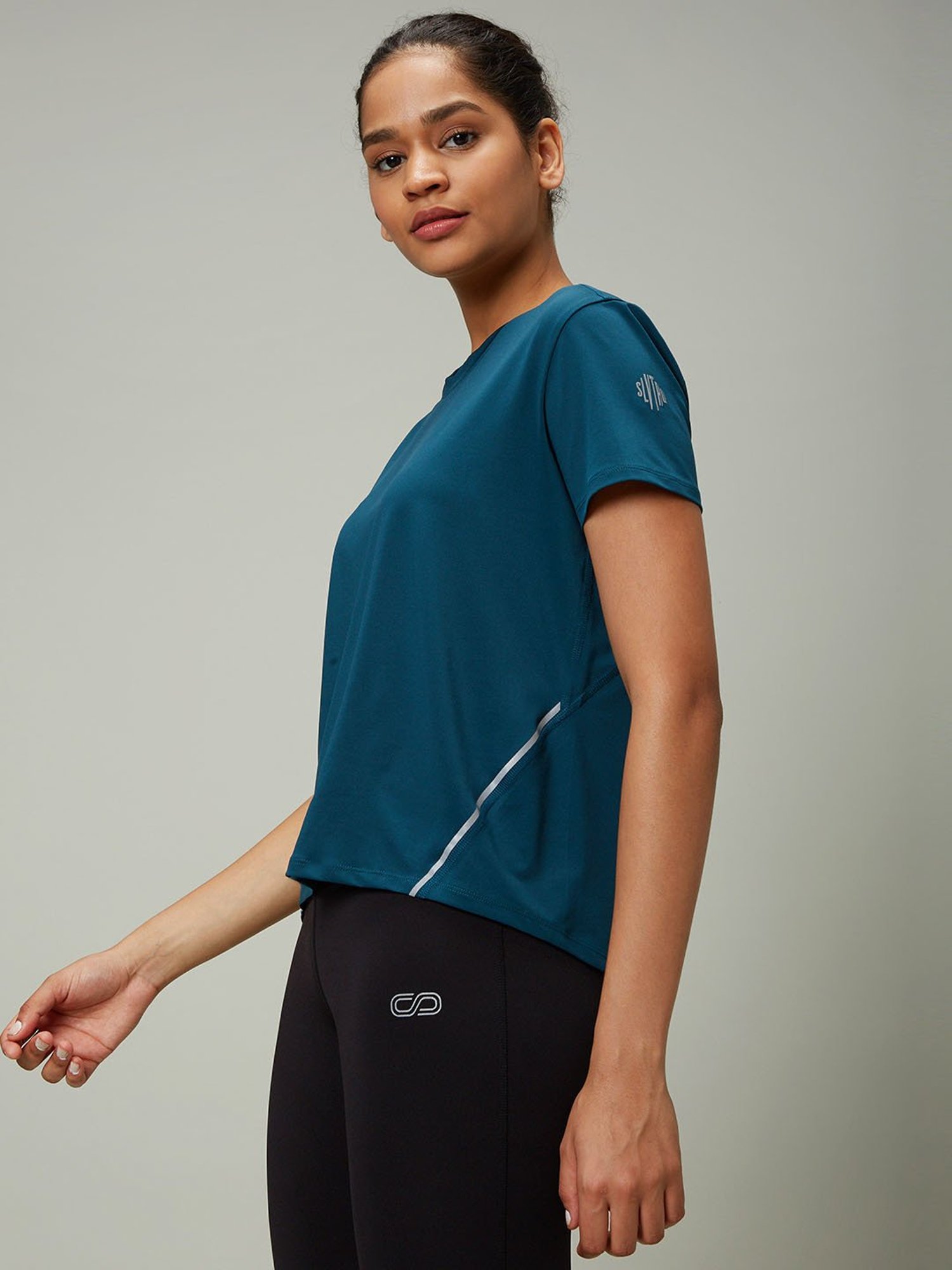 SILVERTRAQ Teal Relaxed Fit T-Shirt
