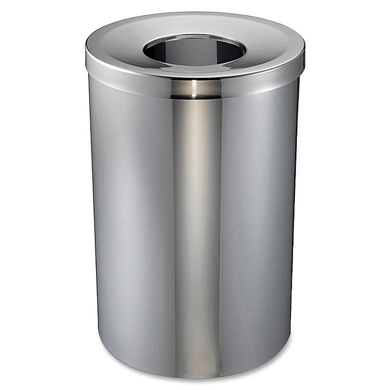 Genuine Joe Wast Receptacle Open-Mouth 30 Gal. Stainless Steel 58895