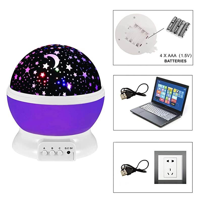 Projector Night Light for Kids Moon Night Lights ry Rotating Projection Lamp Party Favor Gifts for 312 Year Old Girls Boys Toys Age 312 Christmas Gifts Purple