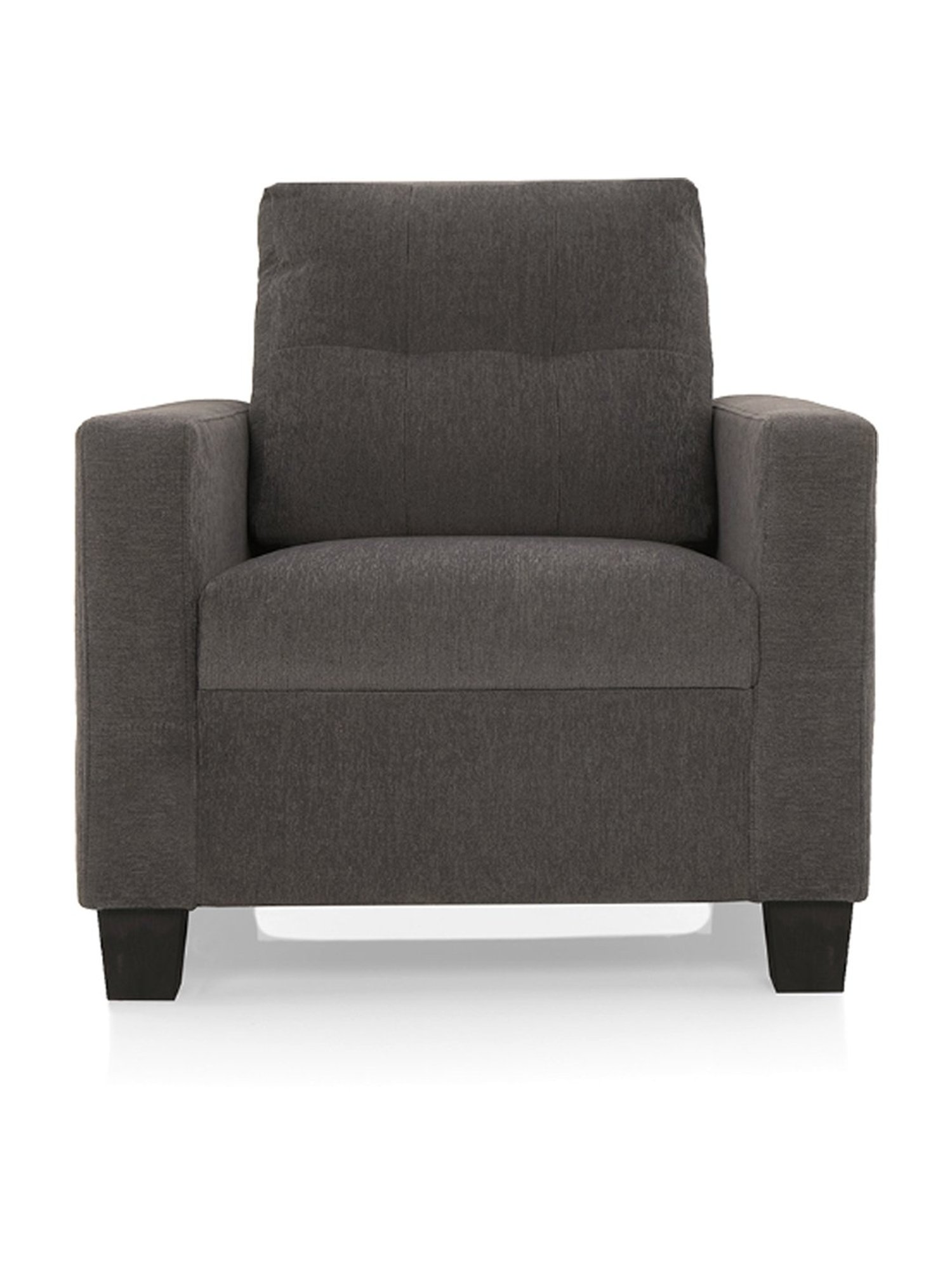 Duroflex Ease Grey Wood 1 Seater Sofa