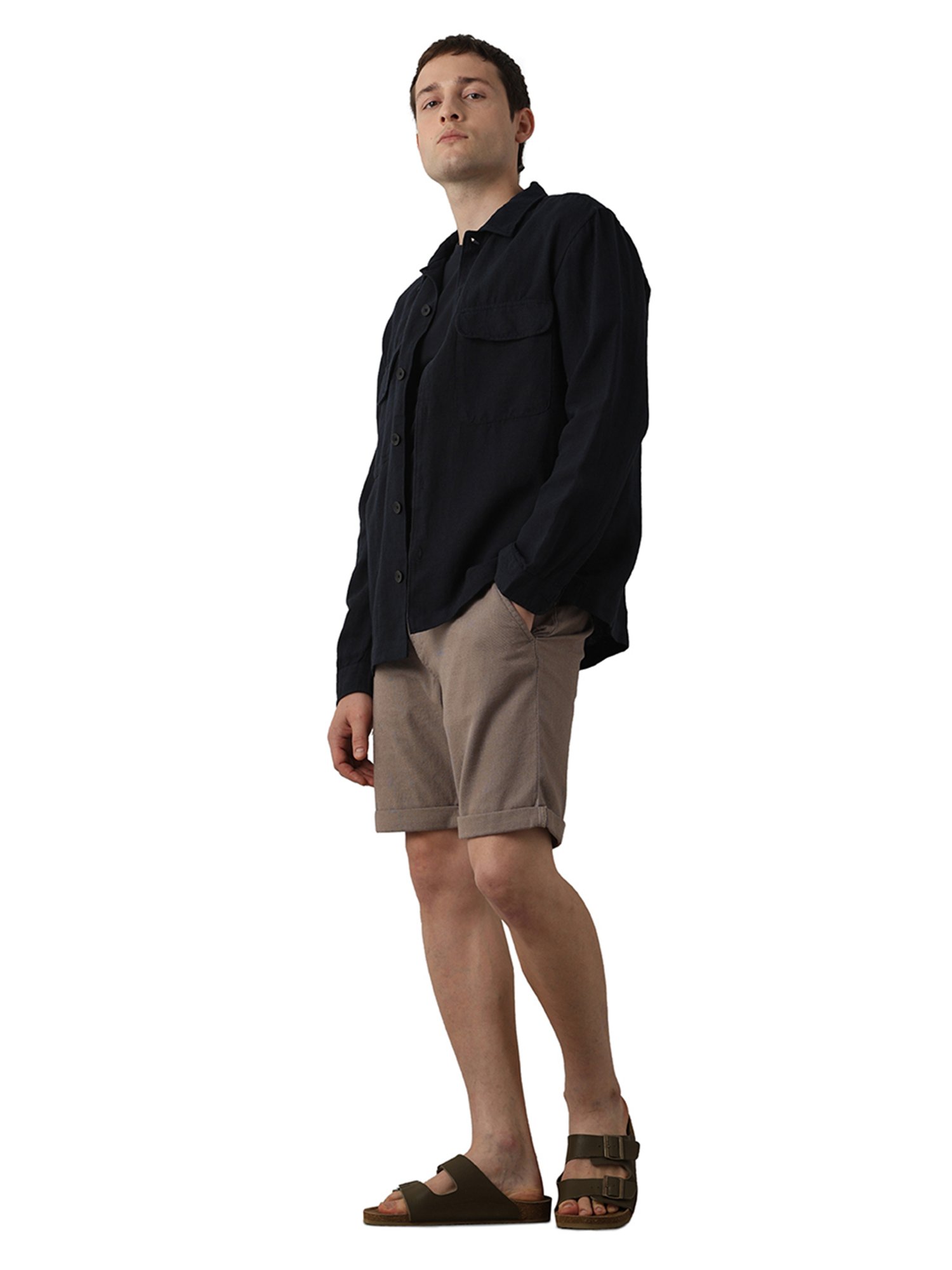 SELECTED HOMME Brown Slim Fit Shorts