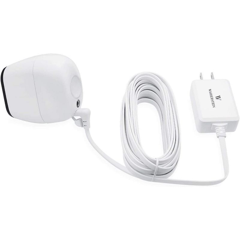 Wasserstein Outdoor Quick Charge 3.0 Power Adapter Compatible with Arlo Pro, Pro 2, Go, Weatherproof (2-Pack, White)