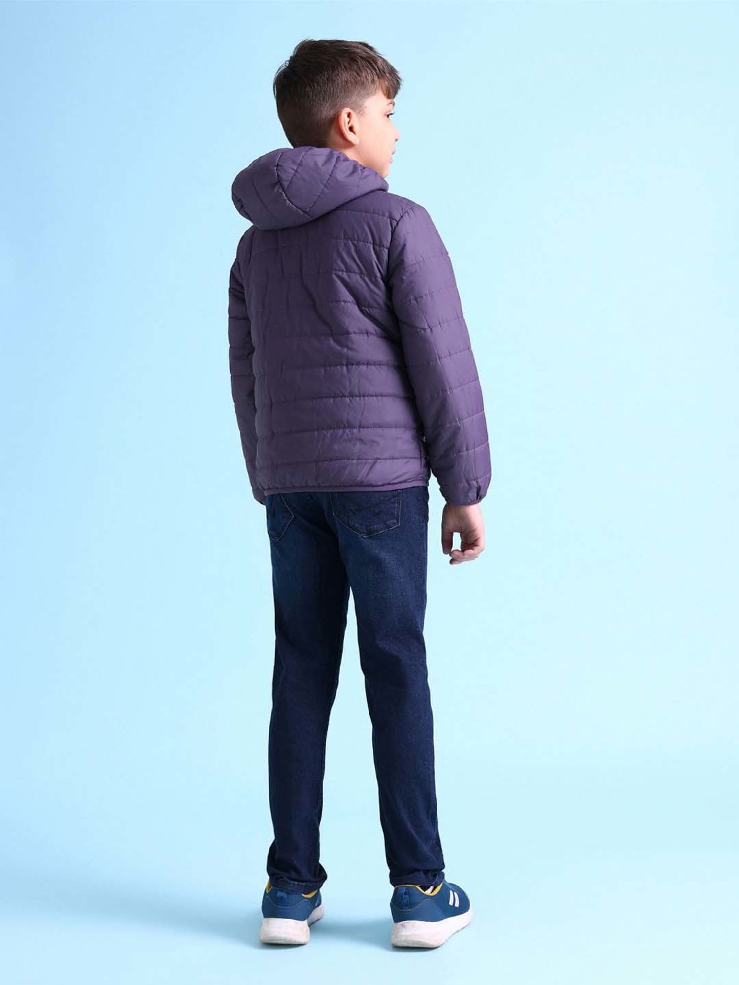 U.S. Polo Assn. Kids Purple Solid Full Sleeves Puffer Jacket