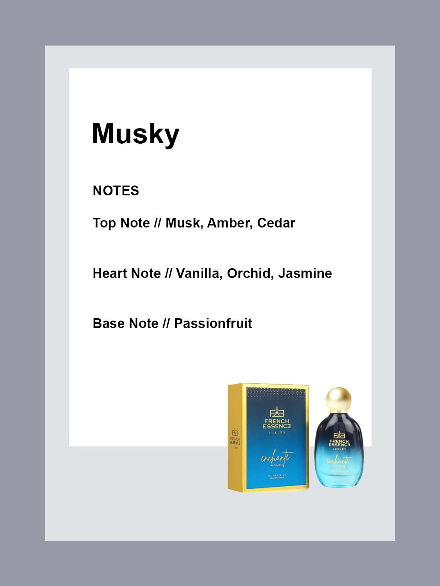 French Essence Luxury Enchante Eau de Parfum for Women - 60 ml