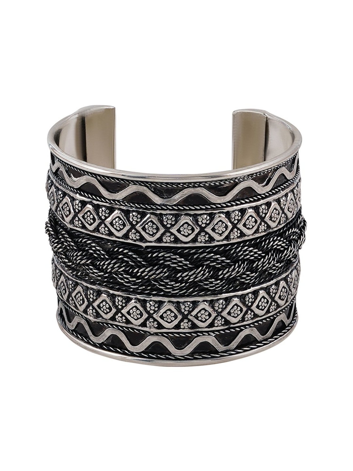 Teejh Diyari Black Cuffs Bracelet for Women