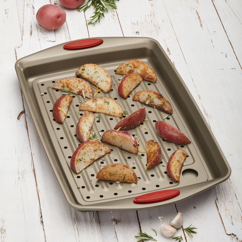 Rachael Ray 2 Piece Nonstick Bakeware Crisper Pan Set