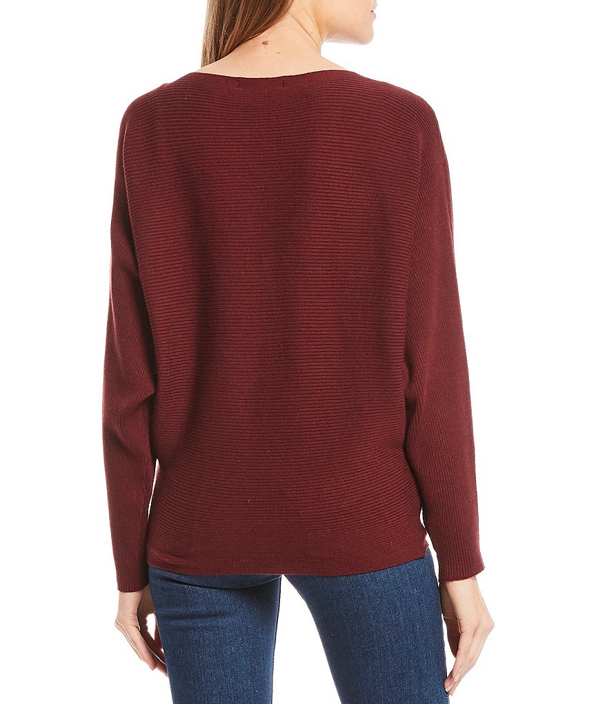 Say What Ribbed Dolman Sleeve Sweater